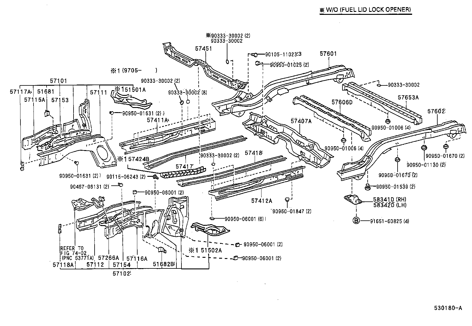 51096-12040 HOOK, TRANSPORT, REAR LH product image