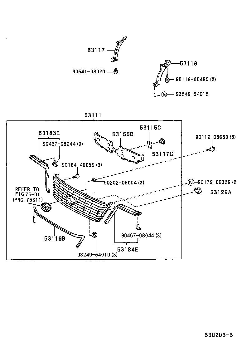 53184-50020 SEAL, HEADLAMP COVER, LH product image