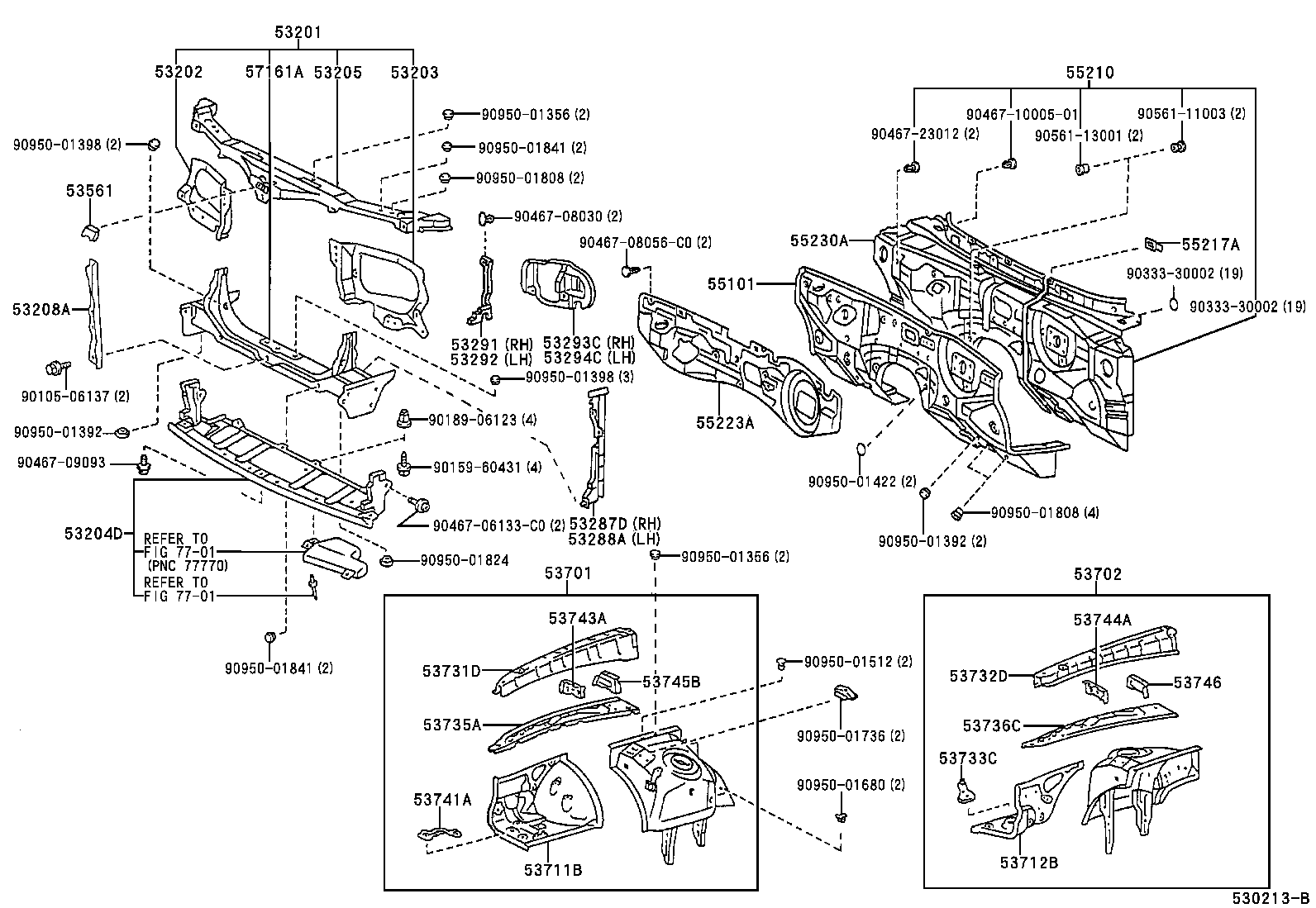 53701-50140 APRON SUB-ASSY, FRONT FENDER, RH product image