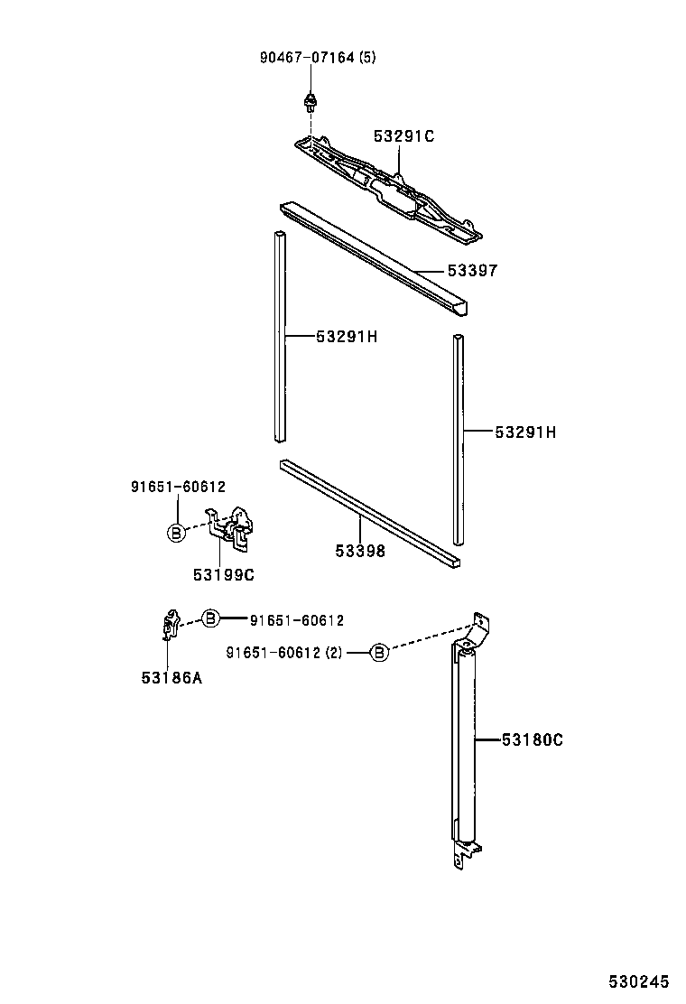 53180-26050 SHUTTER ASSY, RADIATOR product image