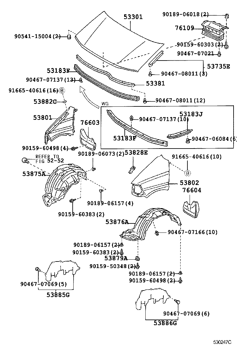 53811-26040 FENDER SUB-ASSY, FRONT RH product image
