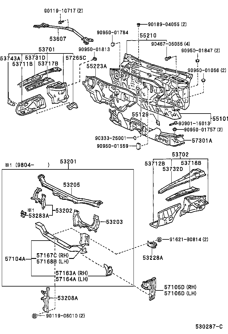 53283-12010 REINFORCEMENT, RADIATOR SUPPORT, LOWER product image