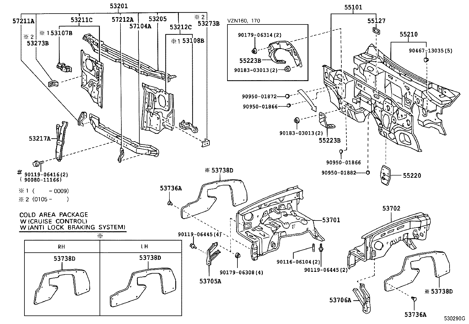 Toyota 53701-04142 APRON SUB-ASSY, FRONT FENDER, RH
