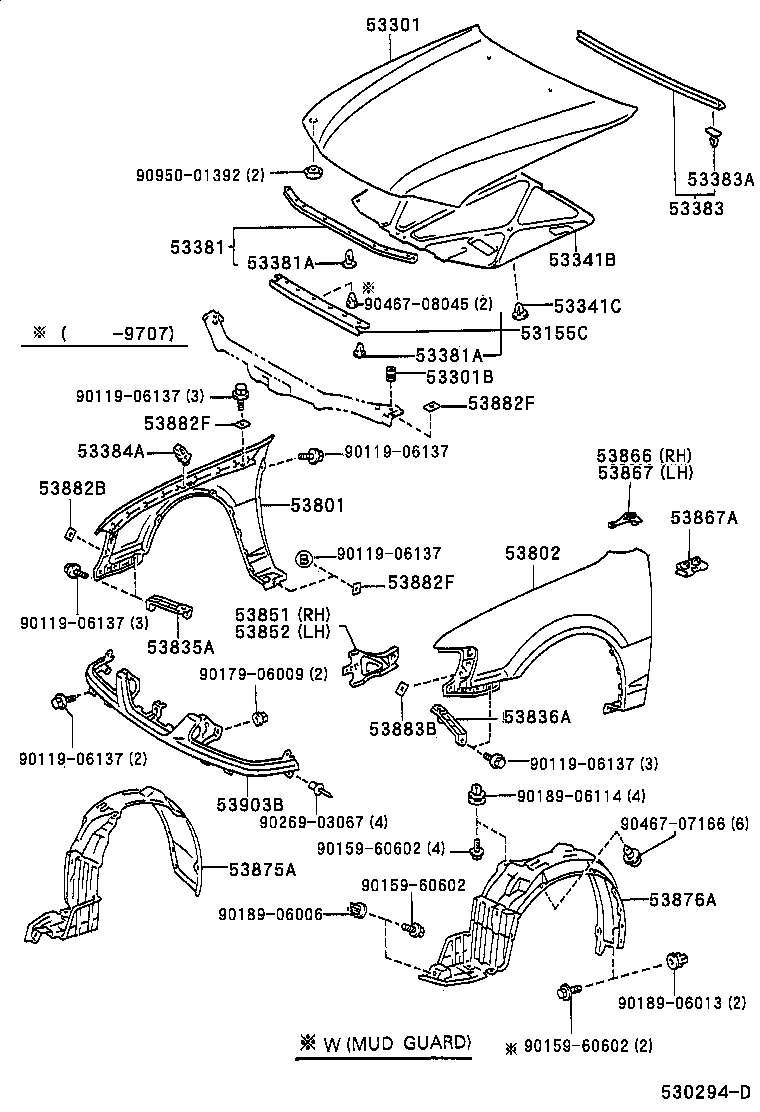53812-1E800 FENDER SUB-ASSY, FRONT LH product image