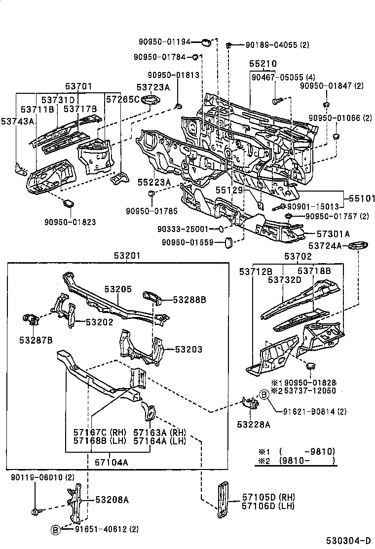 53201-1A080 SUPPORT SUB-ASSY, RADIATOR product image