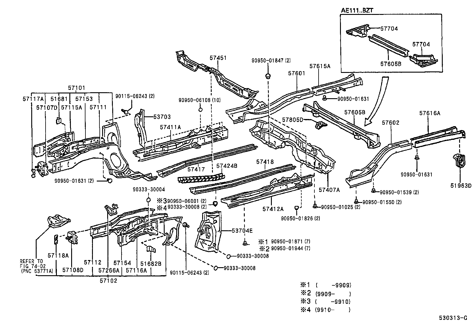 57602-1A180 MEMBER SUB-ASSY, REAR FLOOR SIDE, LH product image