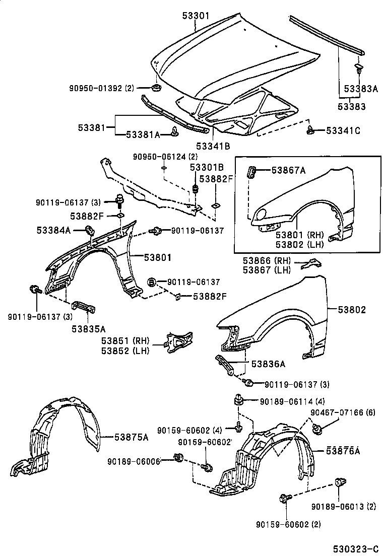 53301-02060 HOOD SUB-ASSY product image