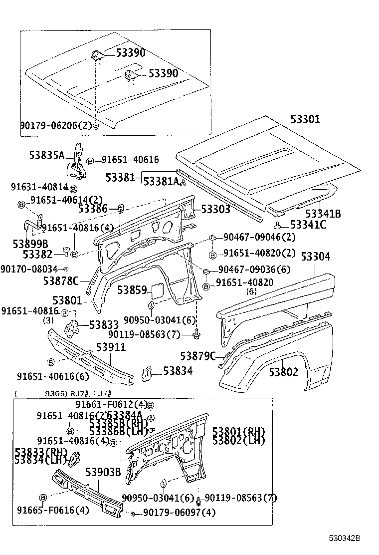 53802-60330 FENDER SUB-ASSY, FRONT LH product image