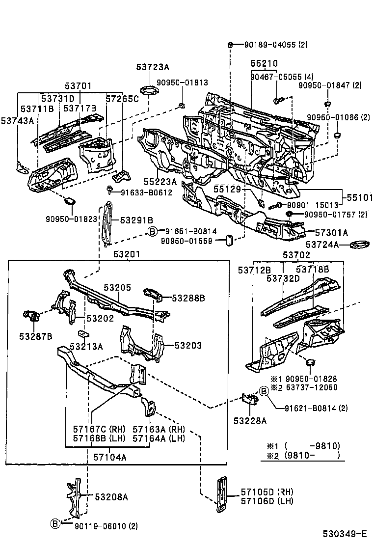 53201-1A120 SUPPORT SUB-ASSY, RADIATOR product image