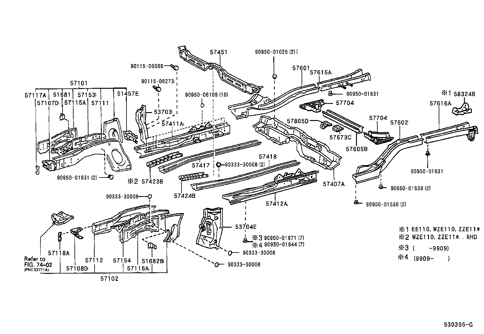 53704-12090 APRON SUB-ASSY, FRONT FENDER, REAR LH product image
