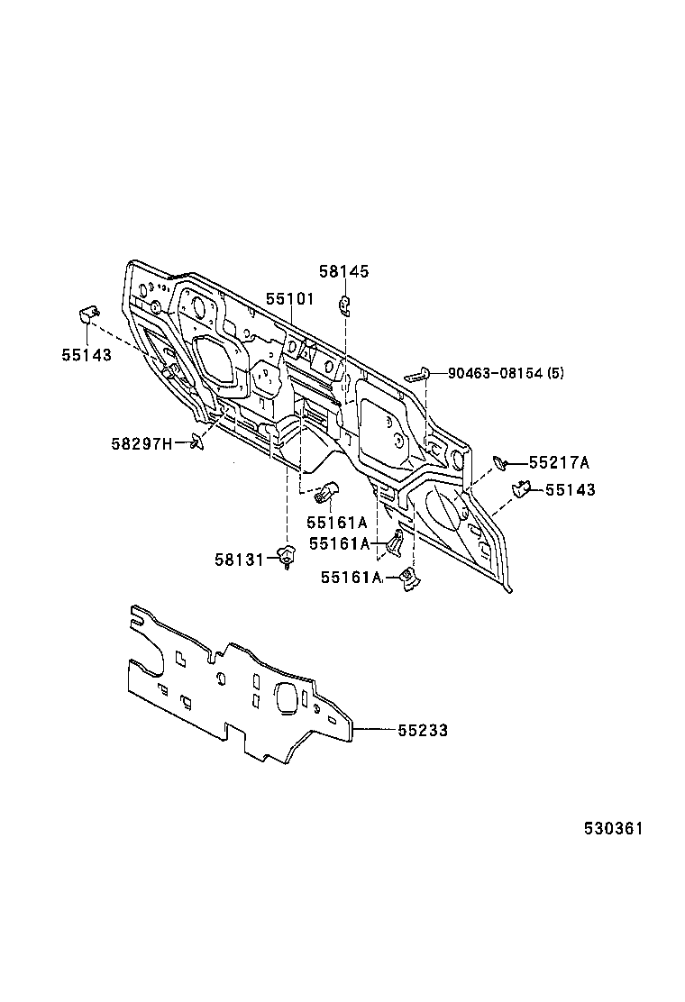 53702-04020 APRON SUB-ASSY, FRONT FENDER, LH product image