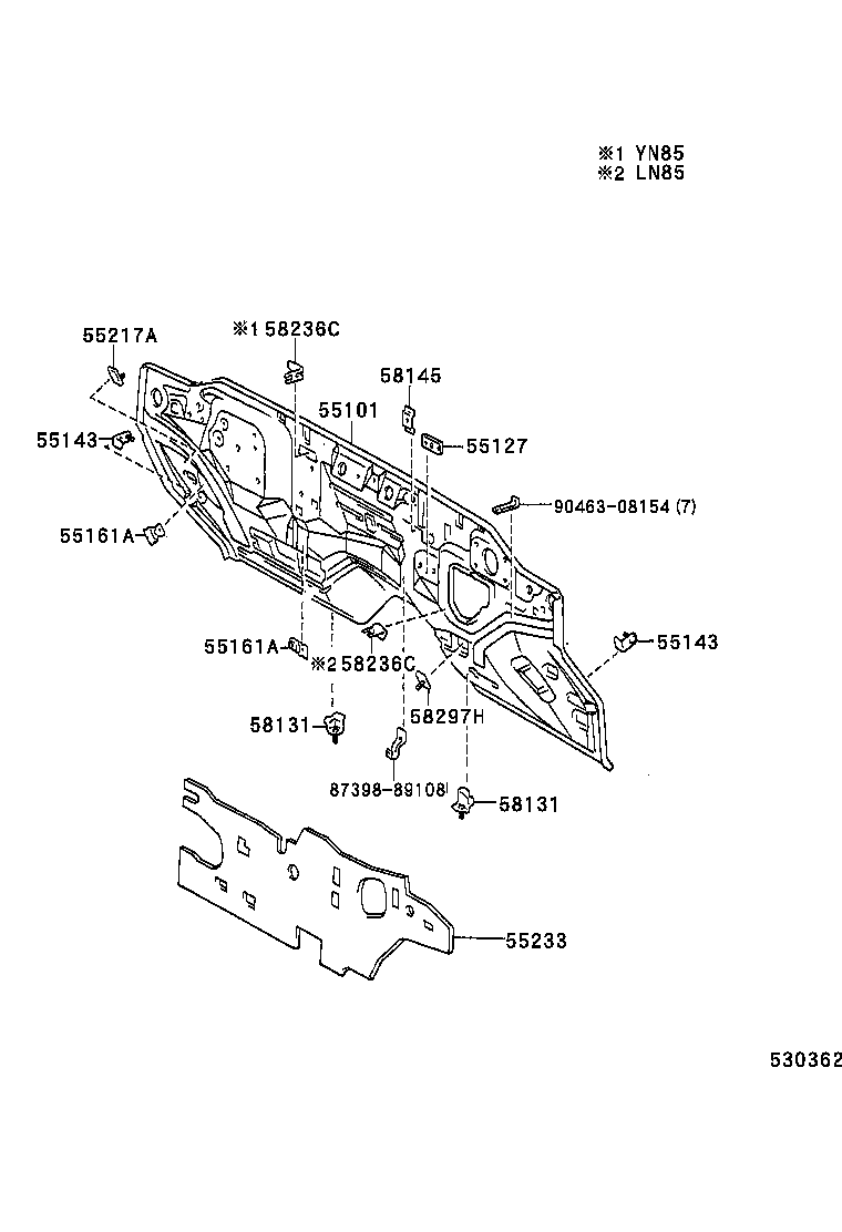 53702-04020 APRON SUB-ASSY, FRONT FENDER, LH product image