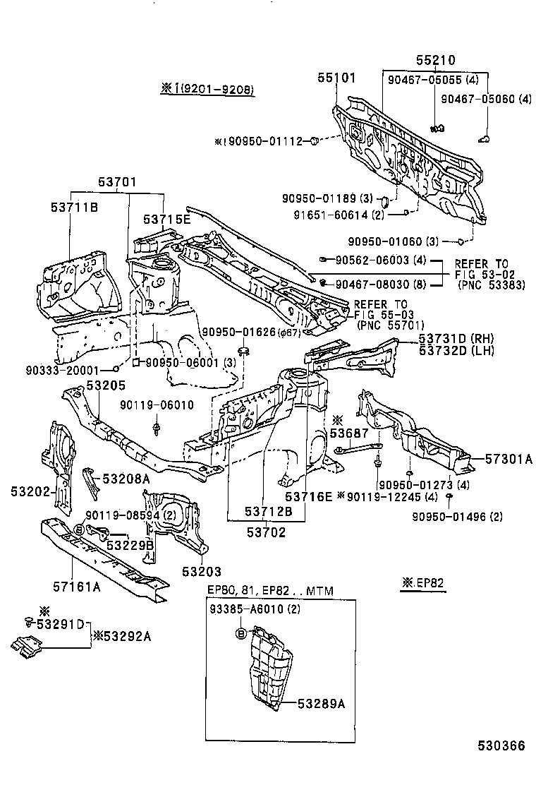 53202-10130 SUPPORT SUB-ASSY, RADIATOR, RH product image