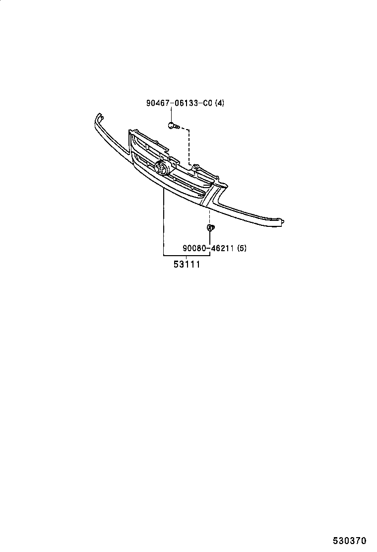53100-08030-J2 GRILLE, RADIATOR product image