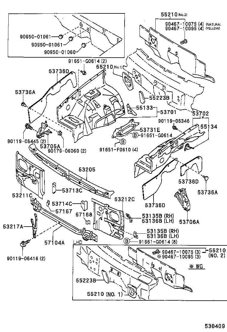 53701-35100 APRON SUB-ASSY, FRONT FENDER, RH product image