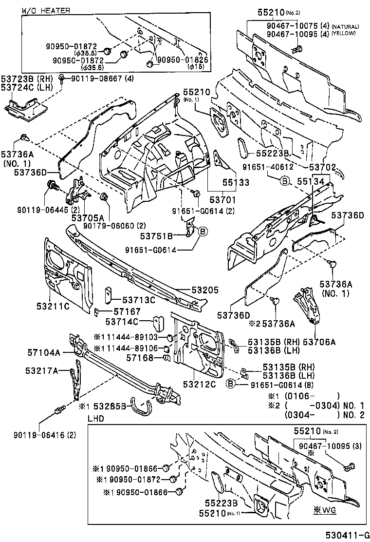 Toyota 53701-89205 APRON SUB-ASSY, FRONT FENDER, RH