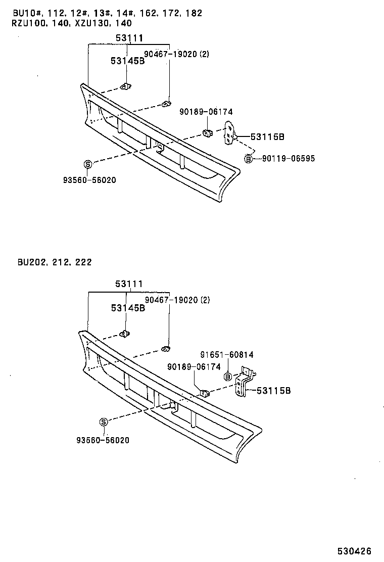 53101-37140 GRILLE, RADIATOR product image