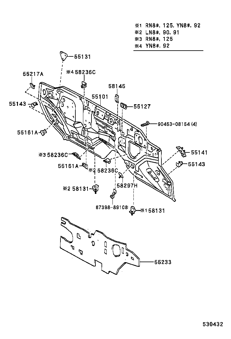 53702-89234 APRON SUB-ASSY, FRONT FENDER, LH product image
