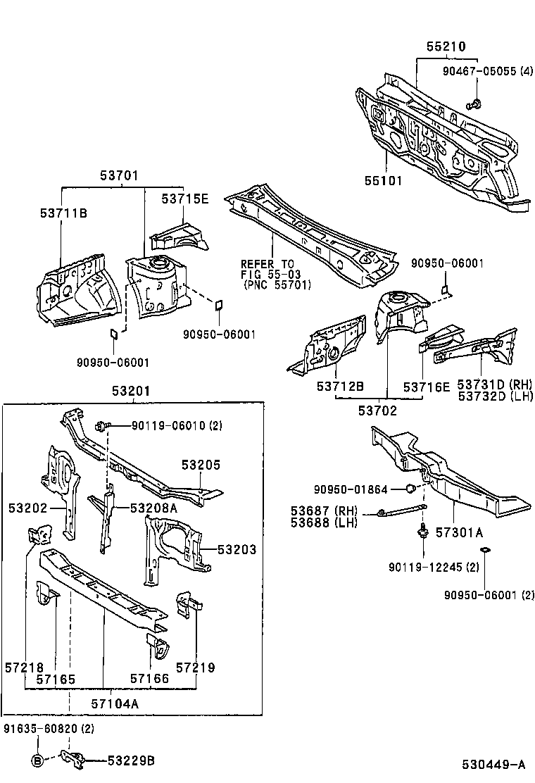 53701-10370 APRON SUB-ASSY, FRONT FENDER, RH product image
