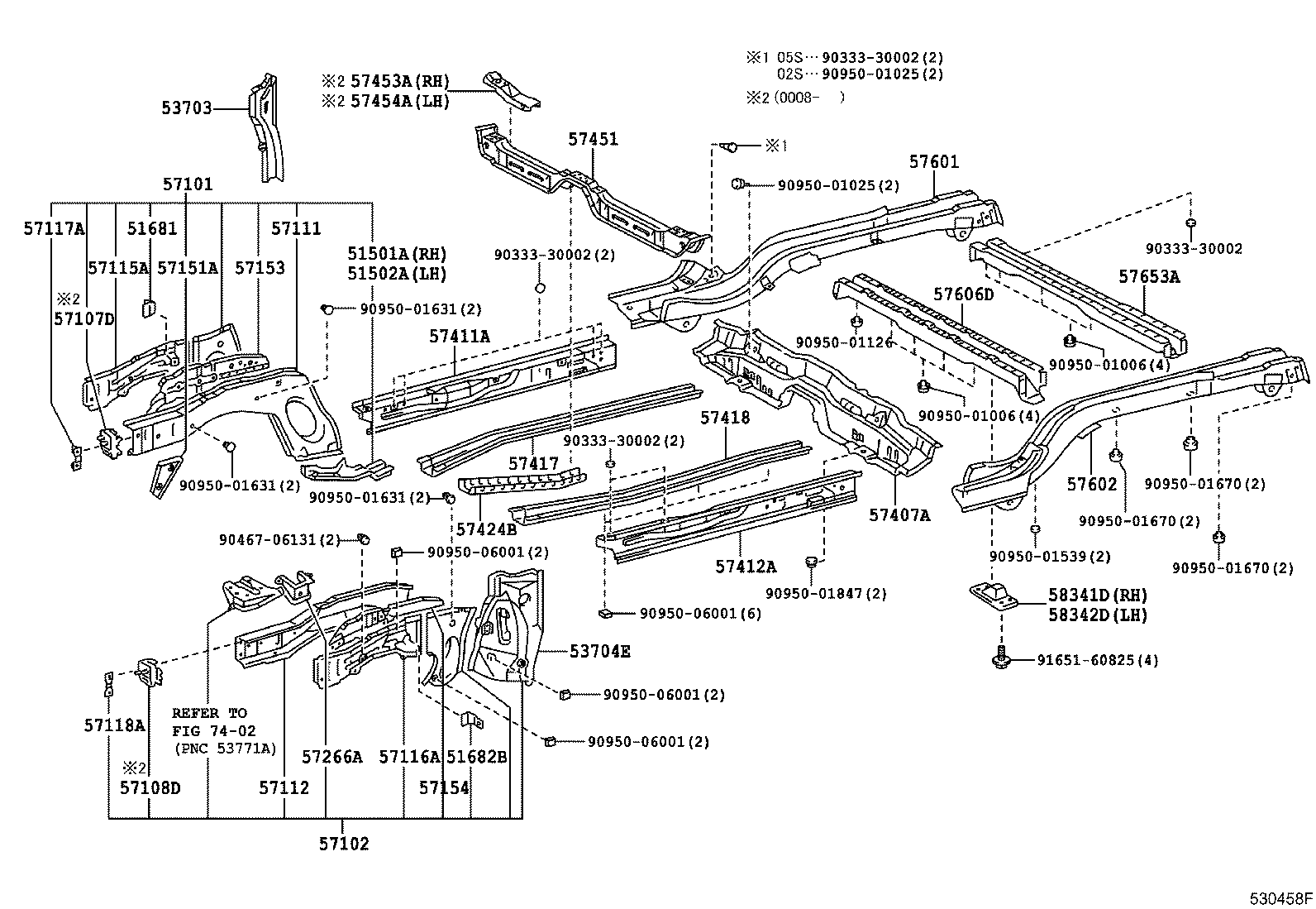 57125-12110 REINFORCE SUB-ASSY, FRONT BUMPER MOUNTING, RH product image