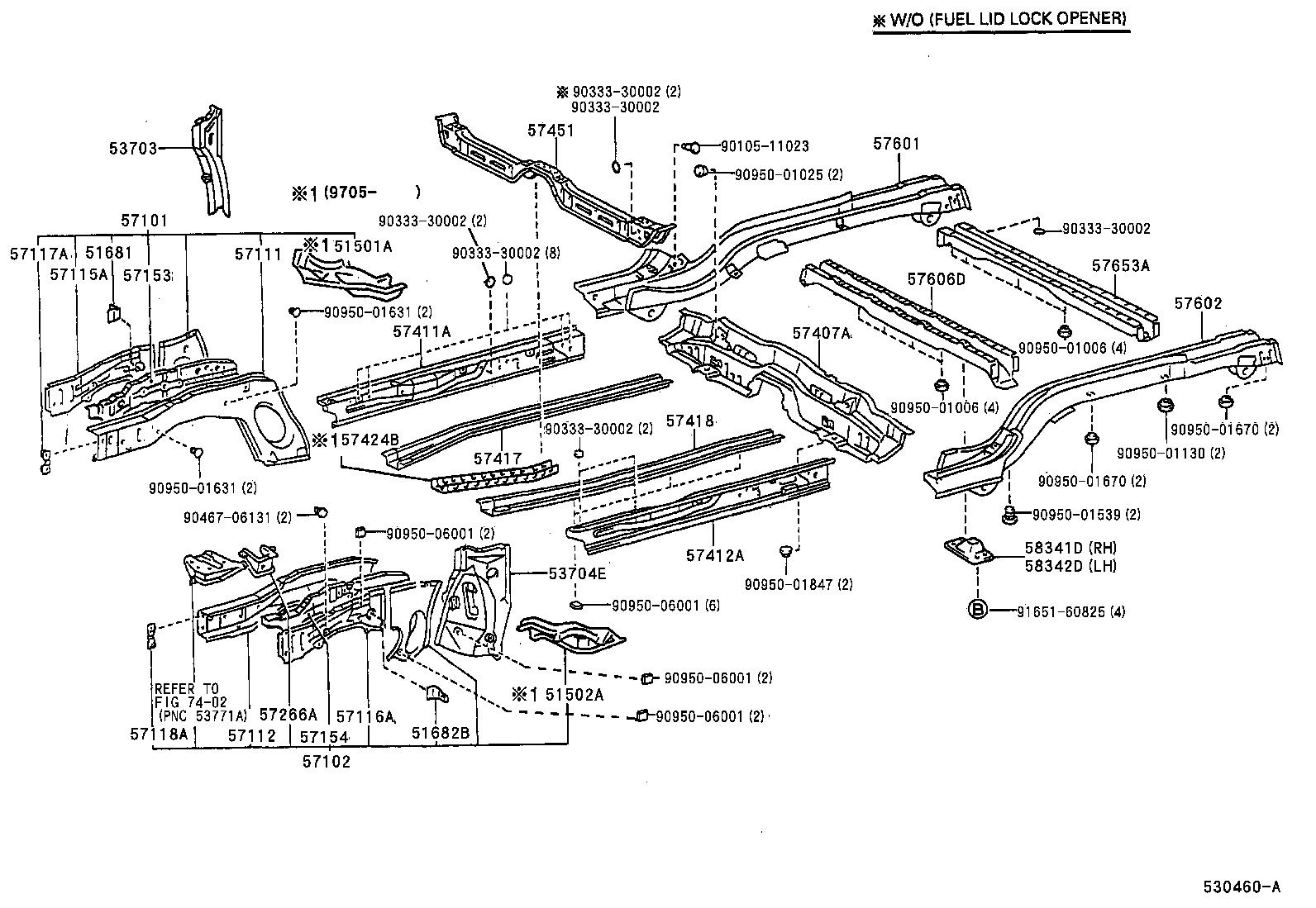 51096-12040 HOOK, TRANSPORT, REAR LH product image