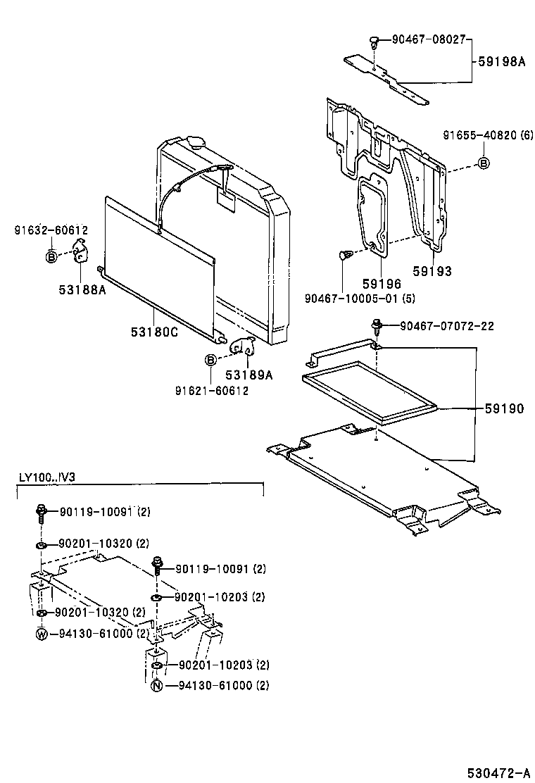 53180-25020 SHUTTER ASSY, RADIATOR product image