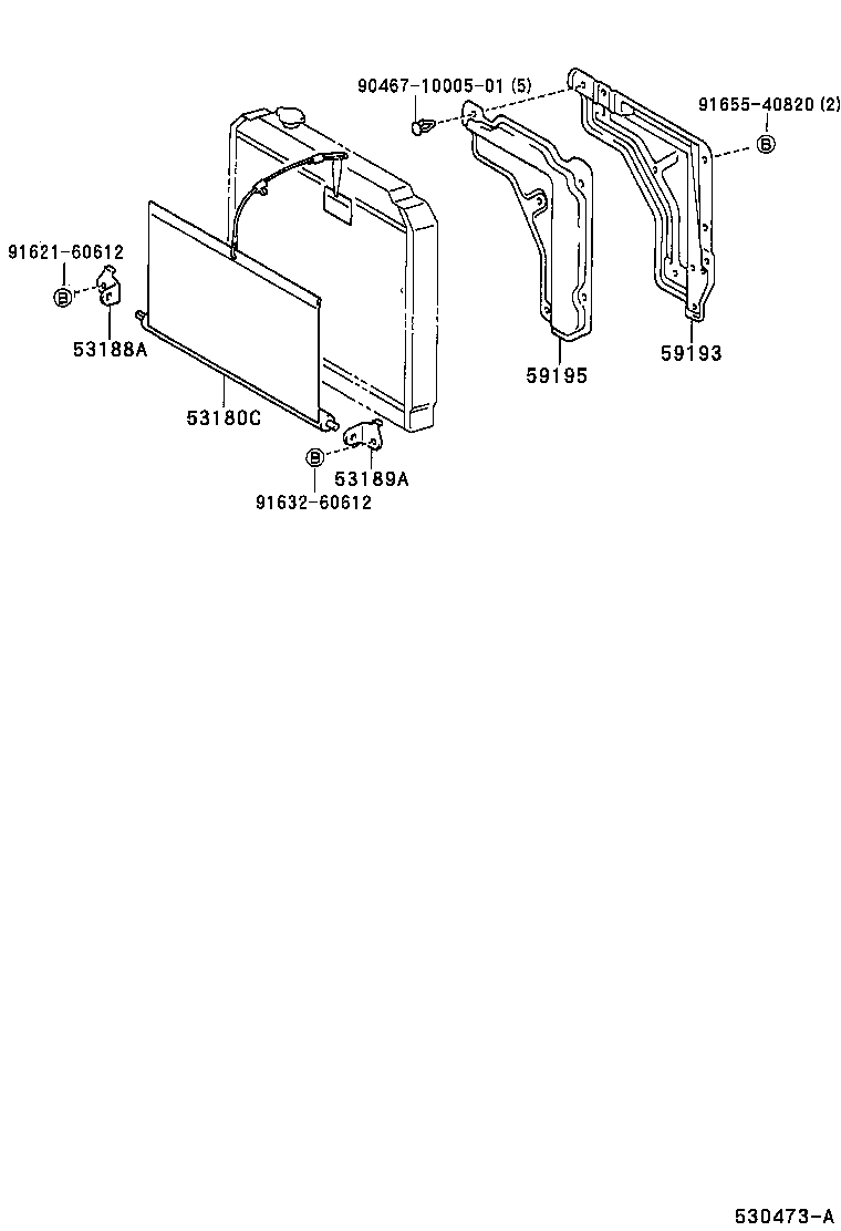 53180-25030 SHUTTER ASSY, RADIATOR product image