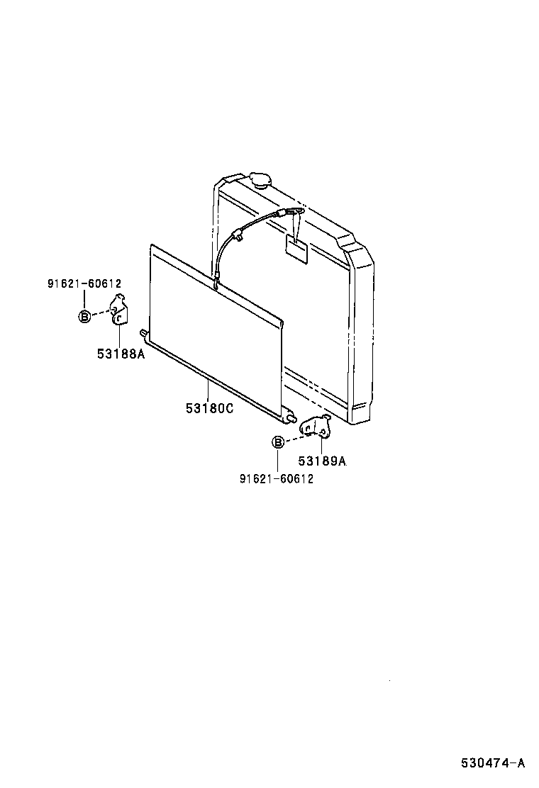 53180-25040 SHUTTER ASSY, RADIATOR product image
