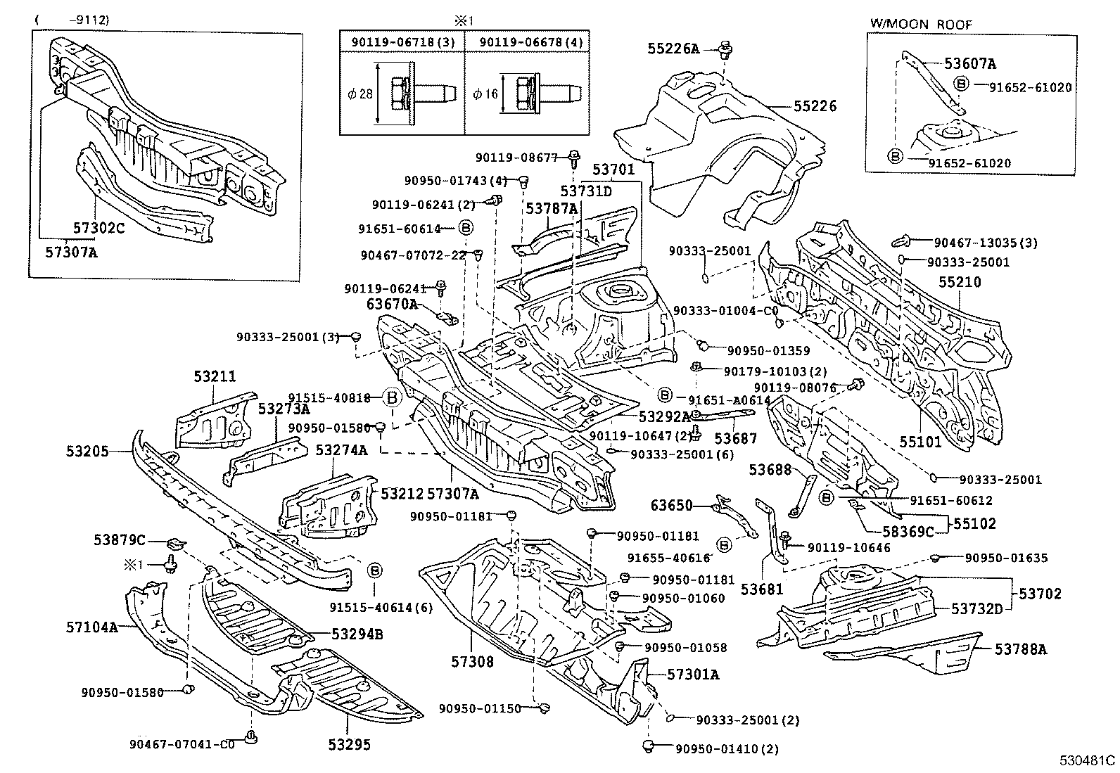 53701-17040 APRON SUB-ASSY, FRONT FENDER, RH product image