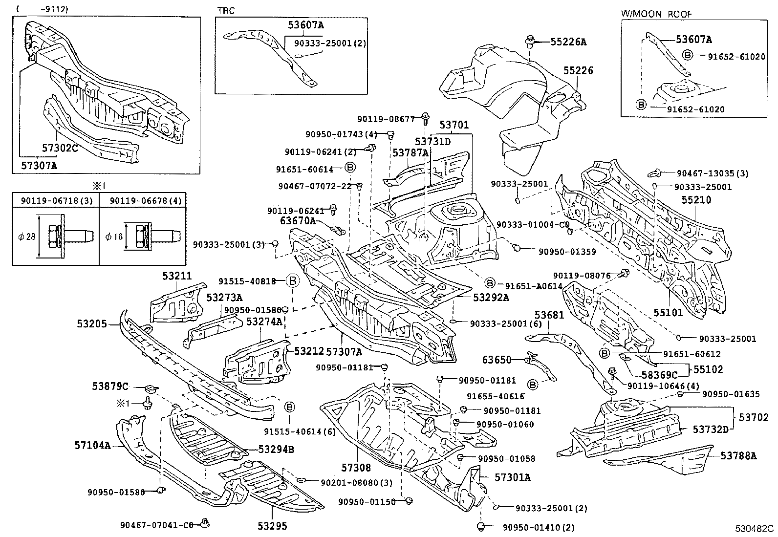 53701-17040 APRON SUB-ASSY, FRONT FENDER, RH product image