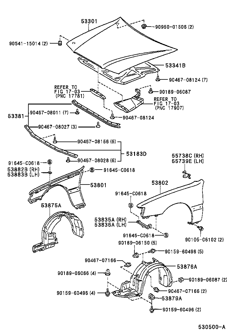 53802-3A840 FENDER SUB-ASSY, FRONT LH product image