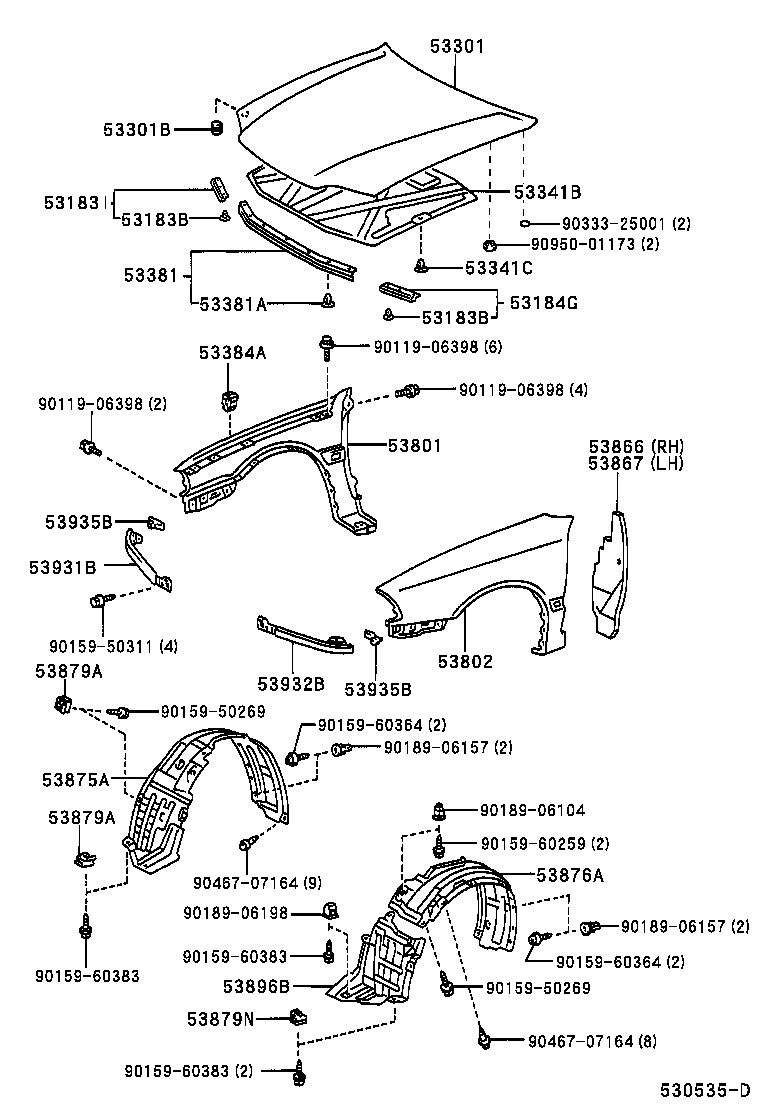 53183-20160 SEAL, HEADLAMP COVER, RH product image