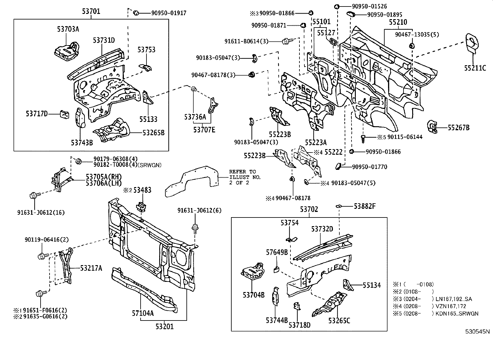 53701-35650 APRON SUB-ASSY, FRONT FENDER, RH product image