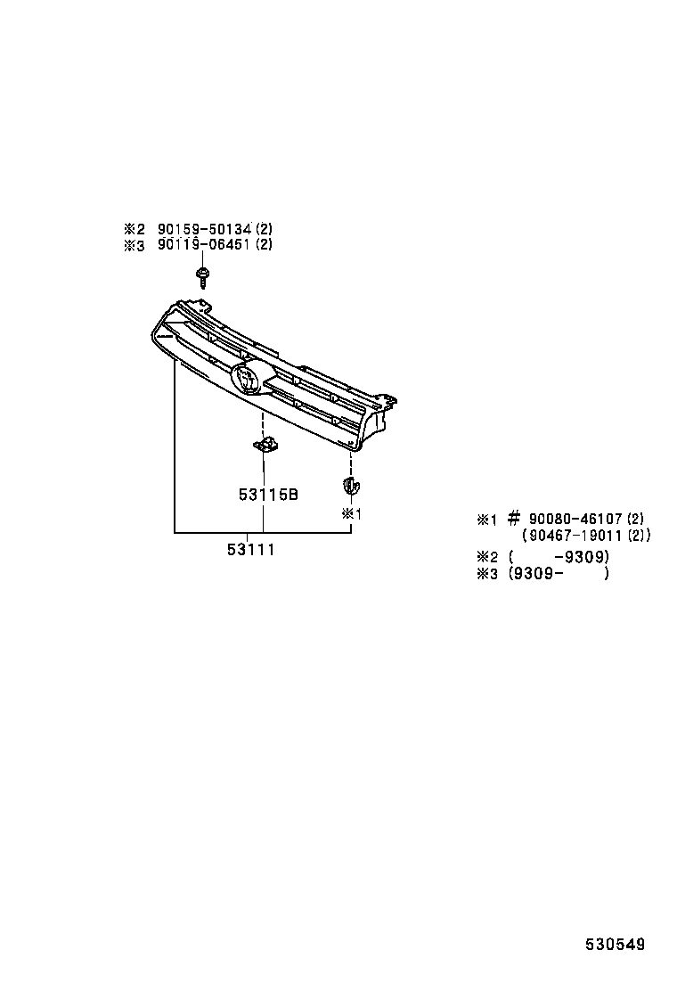 53101-AA010-G2 GRILLE, RADIATOR product image