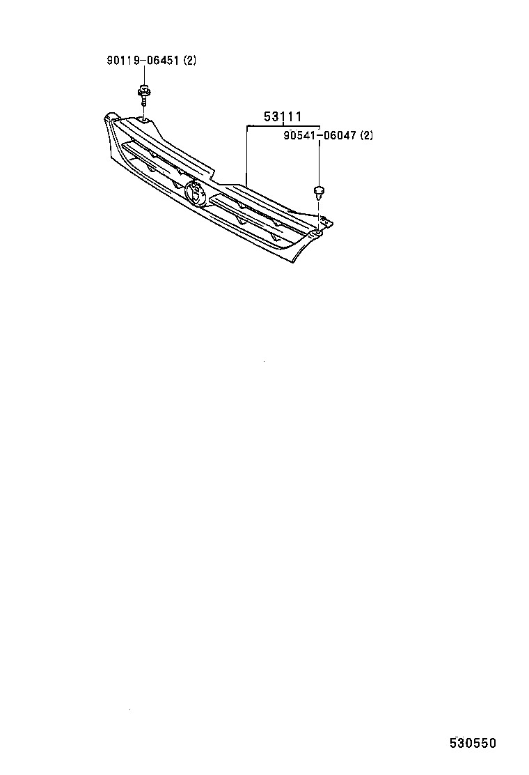 53101-AA010-G2 GRILLE, RADIATOR product image