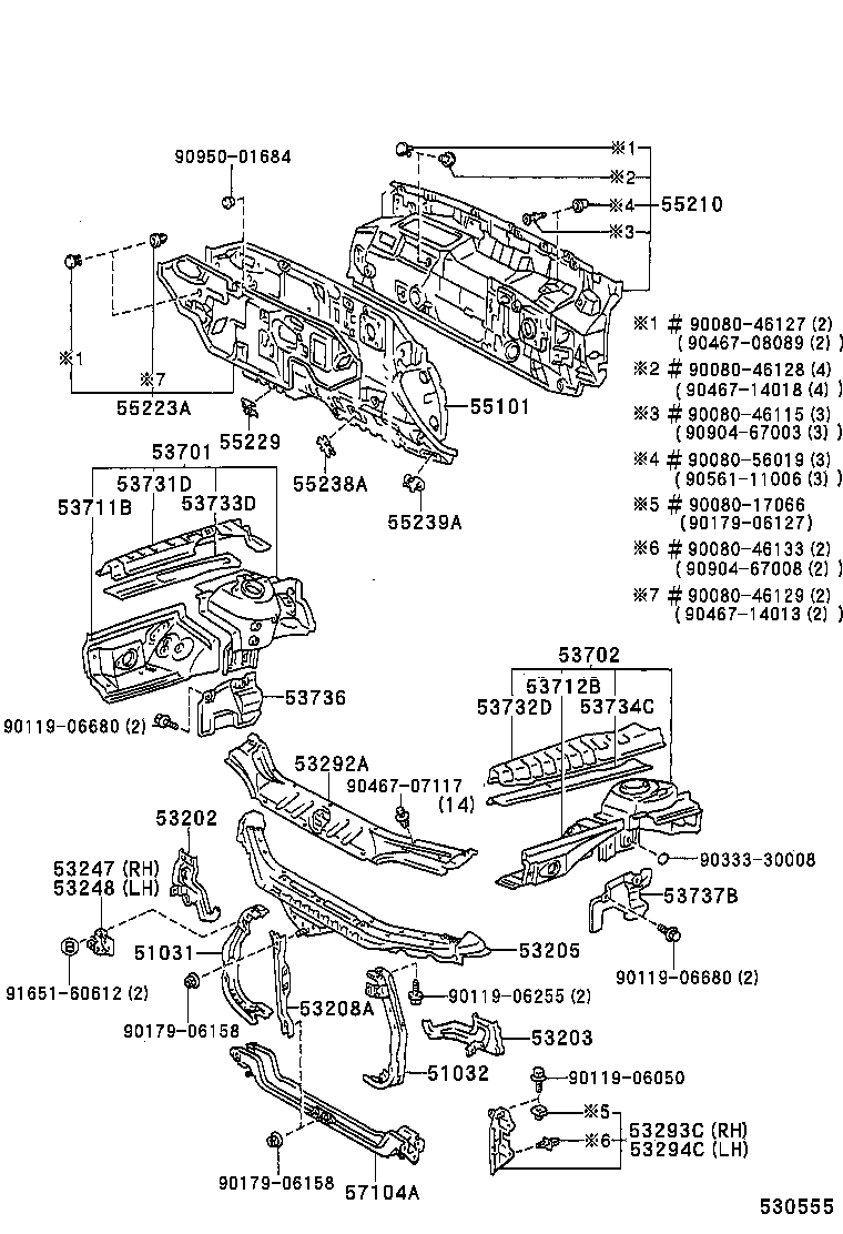 55101-06100 PANEL SUB-ASSY, DASH product image