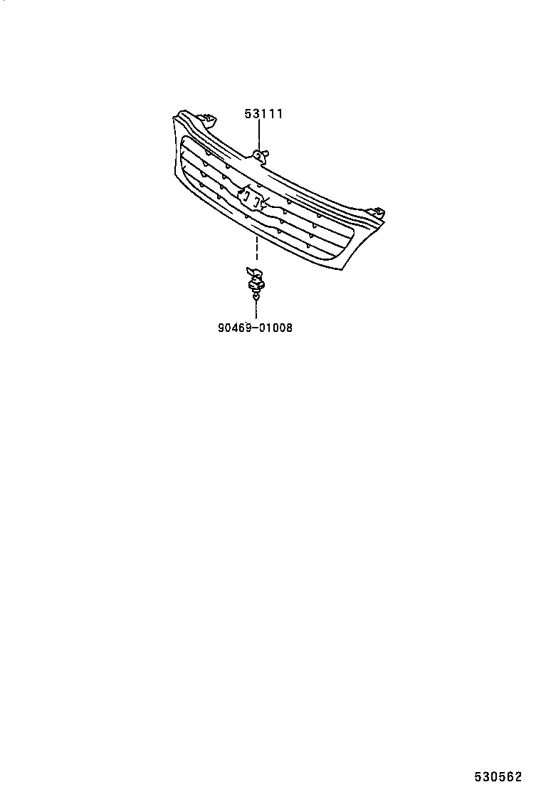 53111-16420-D2 GRILLE, RADIATOR product image