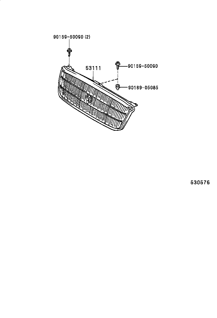53111-30730 GRILLE, RADIATOR product image
