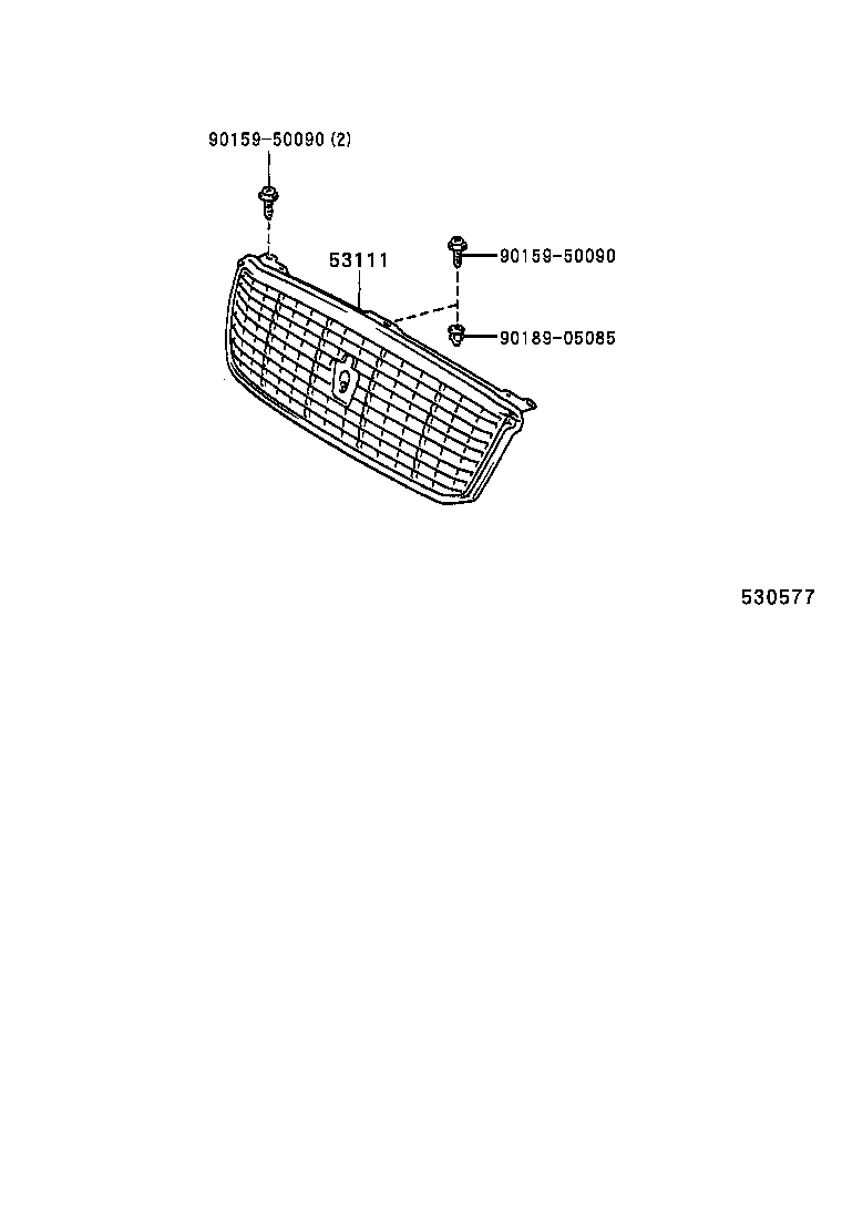53111-30730 GRILLE, RADIATOR product image