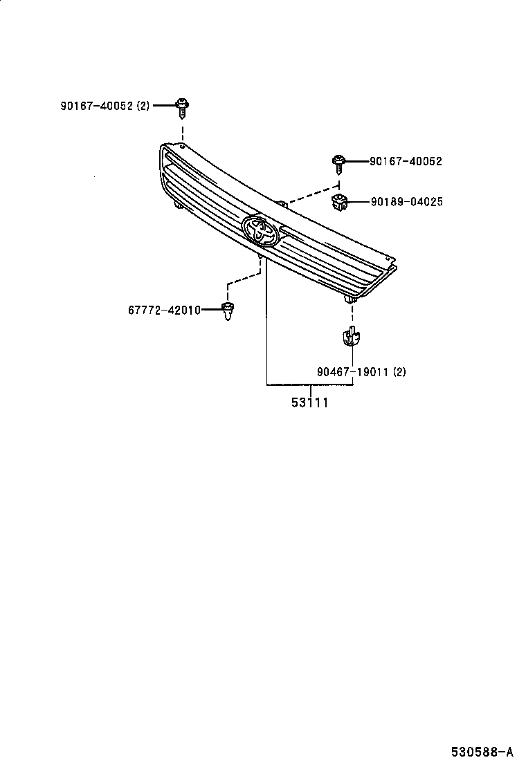 53100-28090 GRILLE, RADIATOR product image