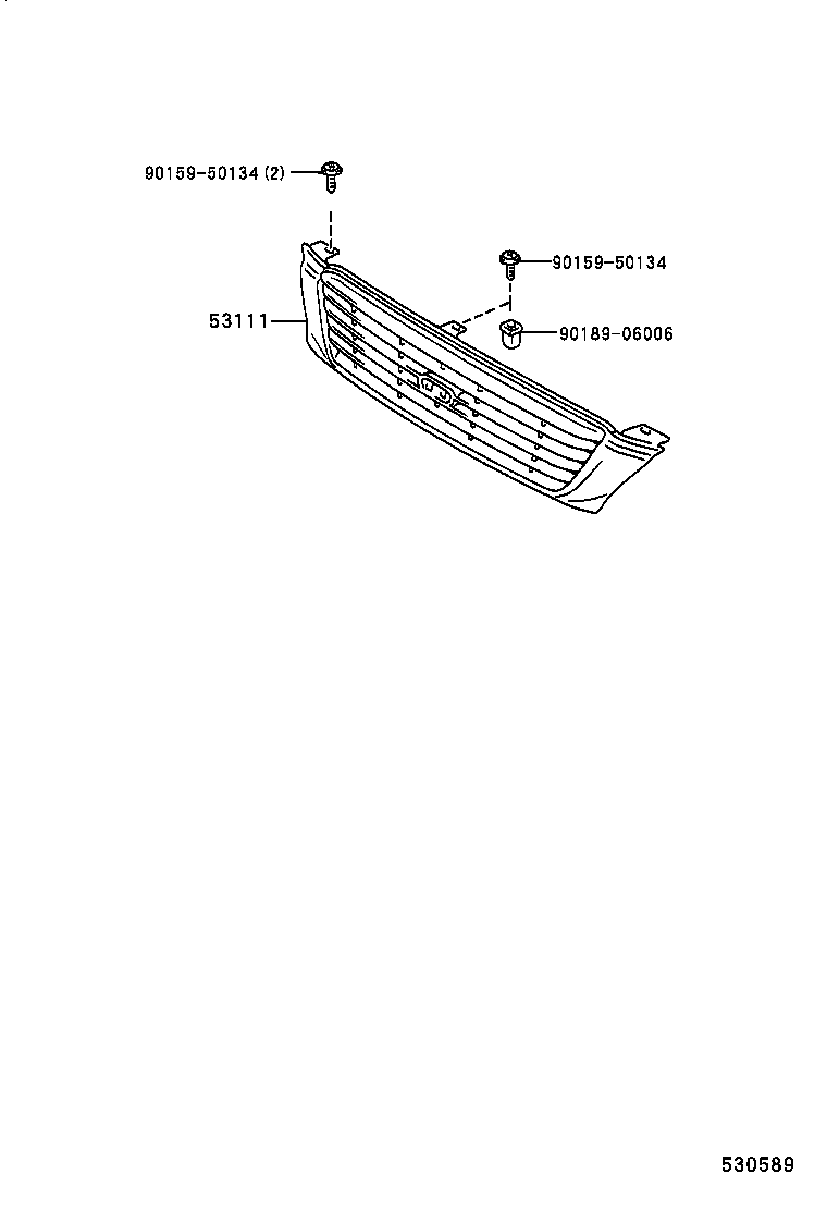 53111-2B050 GRILLE, RADIATOR product image