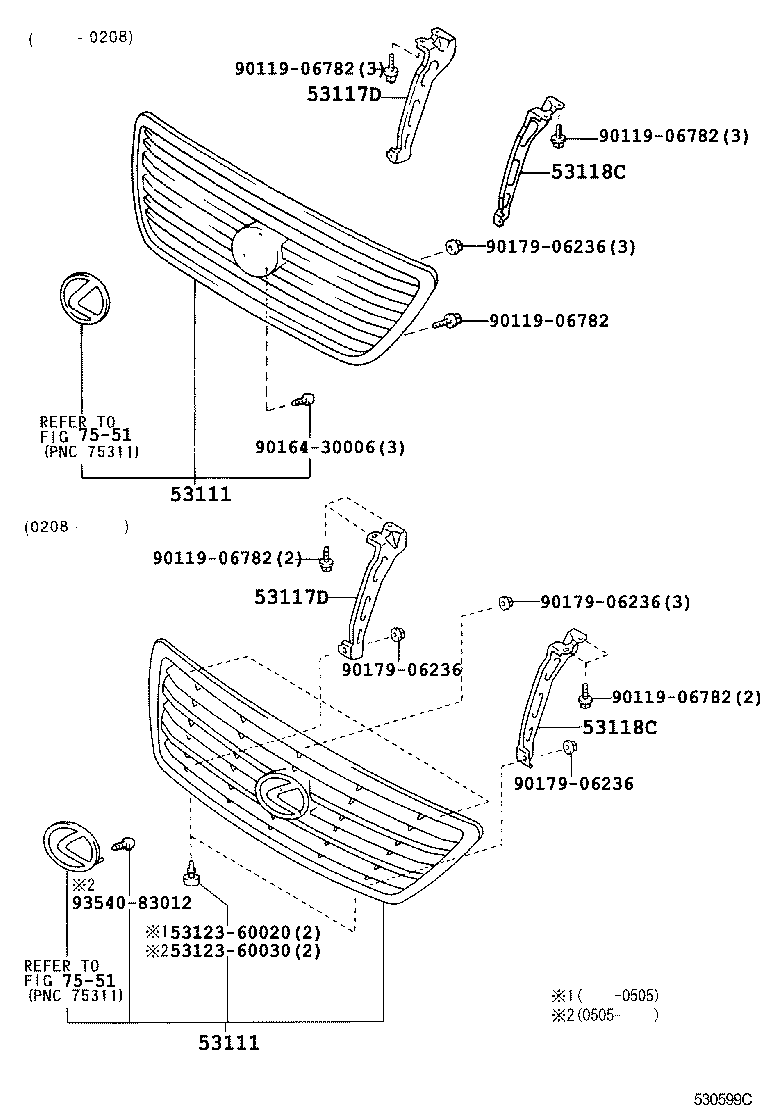 Toyota 53101-60290 GRILLE, RADIATOR