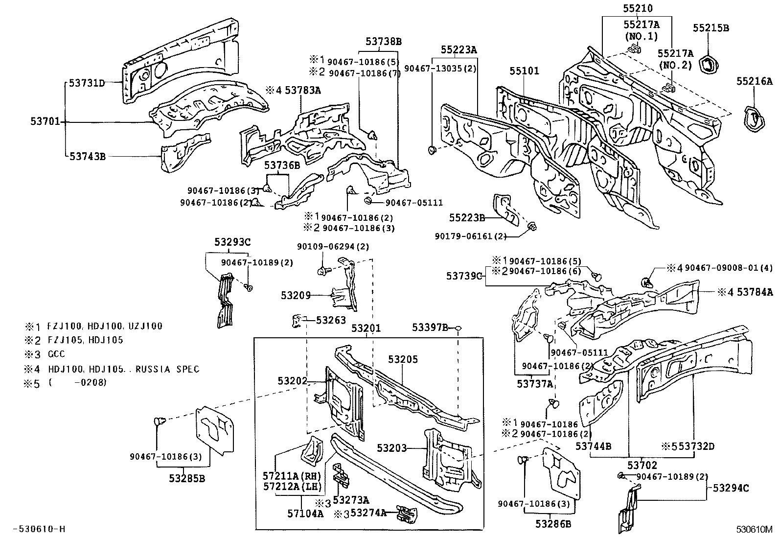 53274-60040 REINFORCEMENT, RADIATOR SUPPORT, LH product image