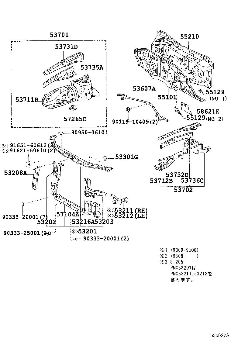 53201-20680 SUPPORT SUB-ASSY, RADIATOR product image