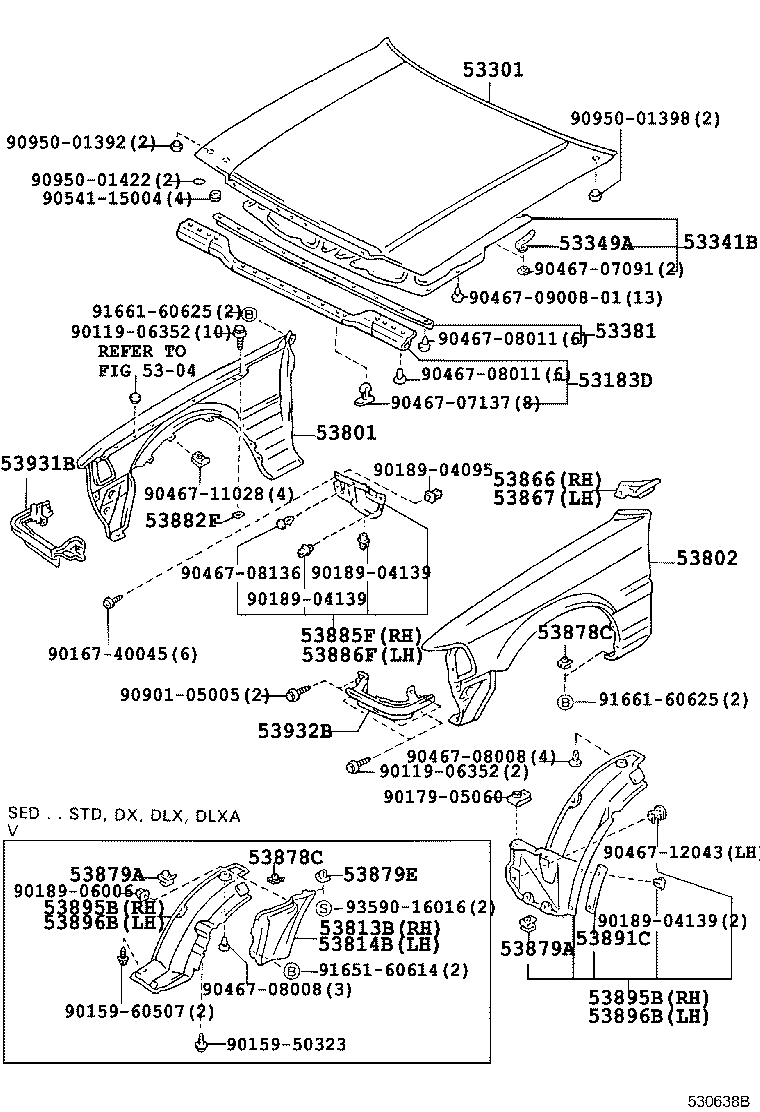 53801-3F130 FENDER SUB-ASSY, FRONT RH product image