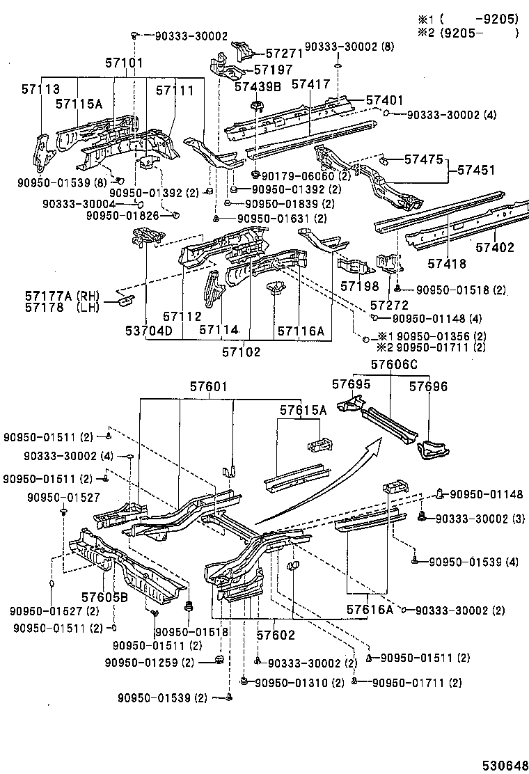 57112-20280 MEMBER, FRONT SIDE, LH product image