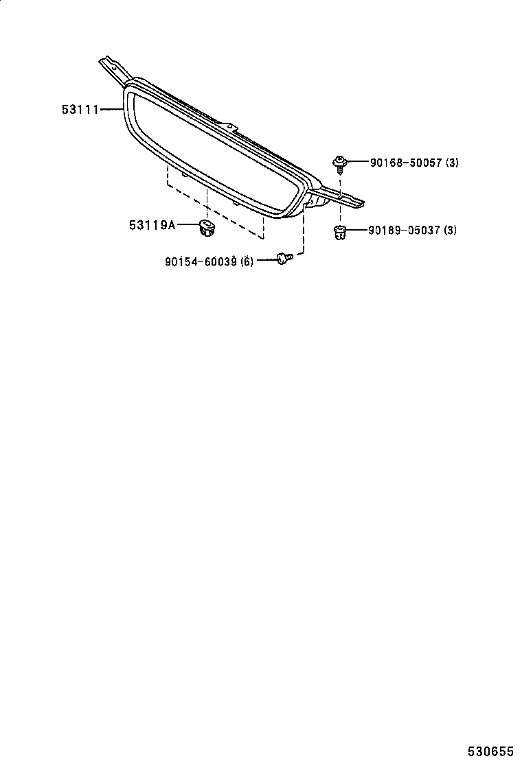 53111-13120-C0 GRILLE, RADIATOR product image