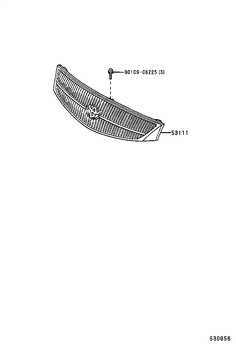 53111-33100 GRILLE, RADIATOR product image