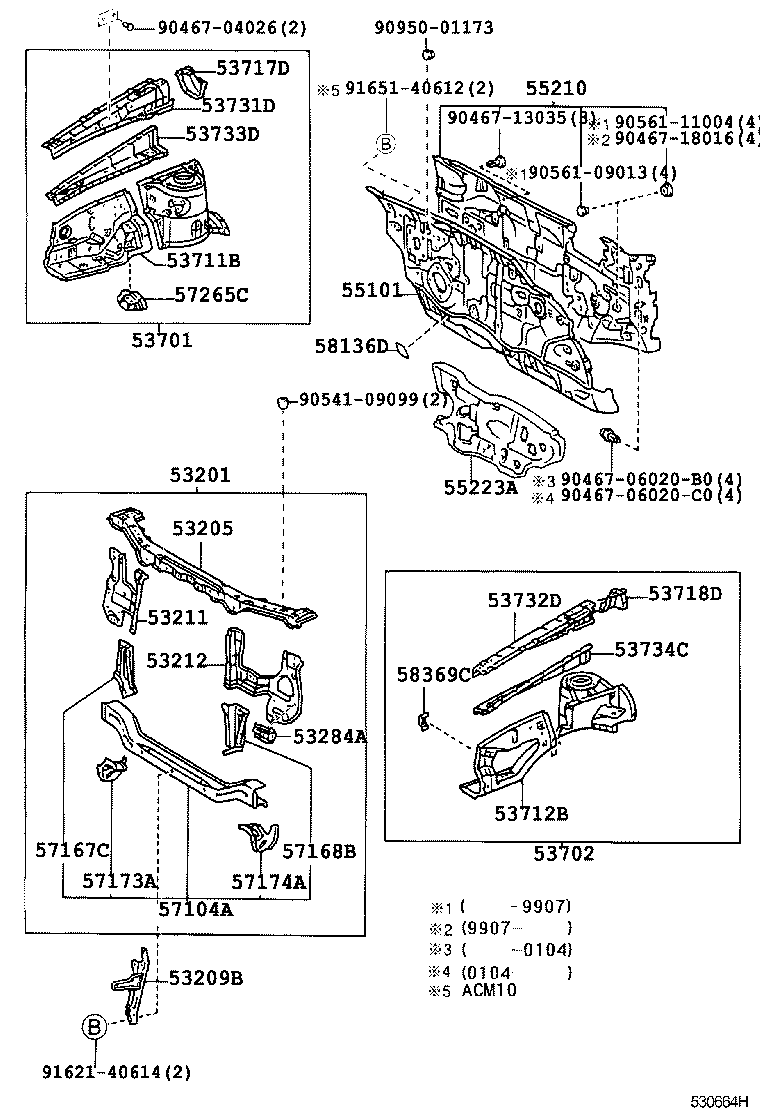 53701-44040 APRON SUB-ASSY, FRONT FENDER, RH product image
