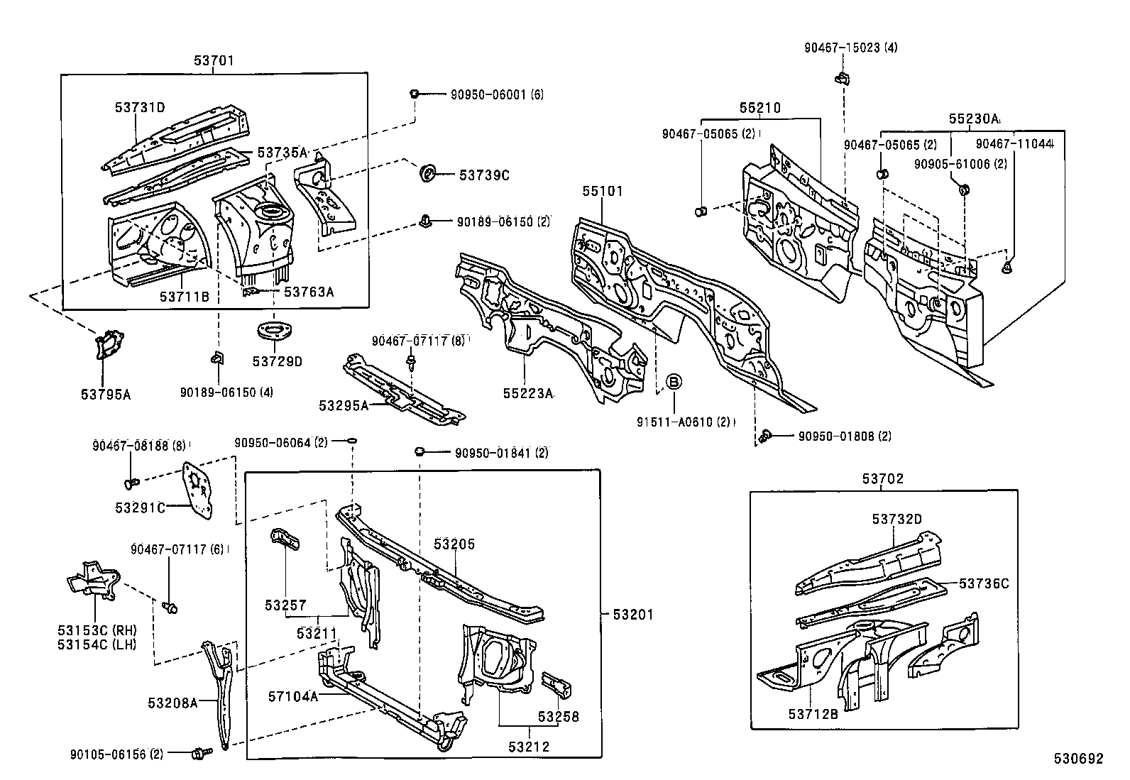 53701-3A080 APRON SUB-ASSY, FRONT FENDER, RH product image